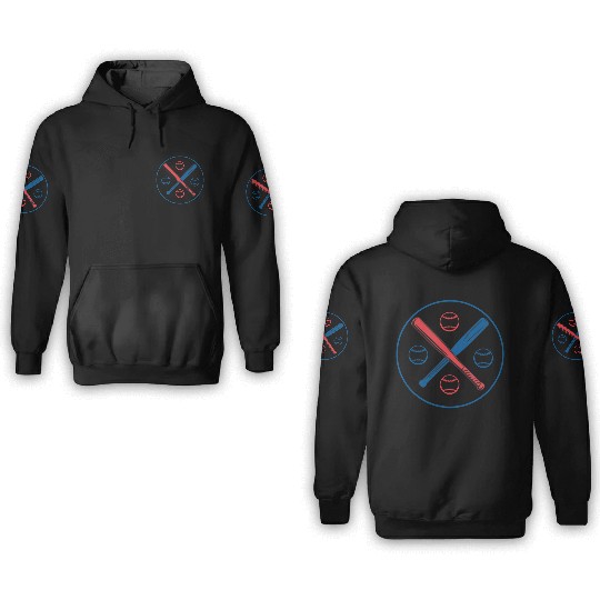 Baseball bat with ball design 2023 3D Hoodies