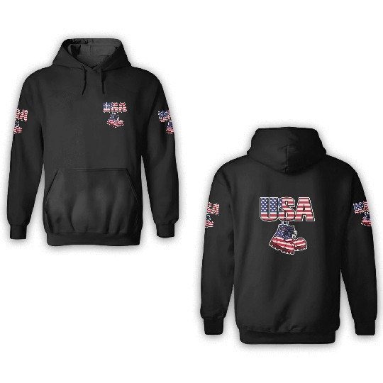 God bless America the land of the free 3D Hoodies