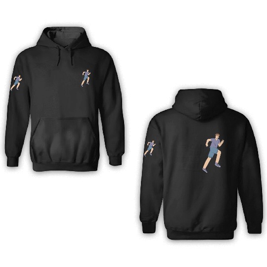 Jogging sprints running fitness marathon 3D Hoodies