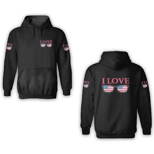 I Love America 3D Hoodies
