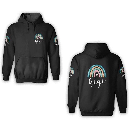 Gigi Rainbow For Grandma Family 3D Hoodies