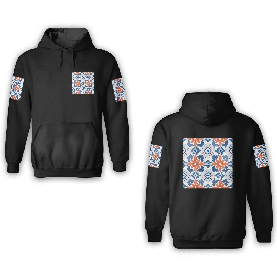 Summer Melange Detailed Ceramic Tile Collection 01 3D Hoodies