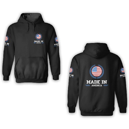 made in america red girl love 3D Hoodies