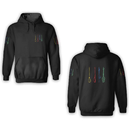 Irish Bouzouki Instrument Greek 3D Hoodies