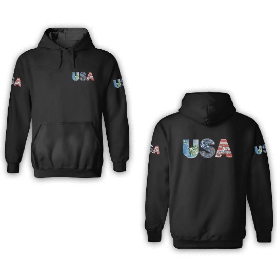 USA STATUE OF LIBERTY Comfort Colors 3D Hoodies, USA