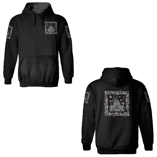 Washington DC 3D Hoodies, Capital City White House