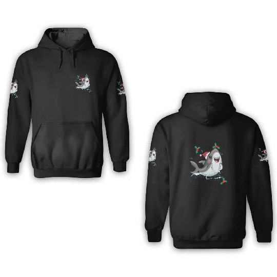 Great White Christmas 3D Hoodies