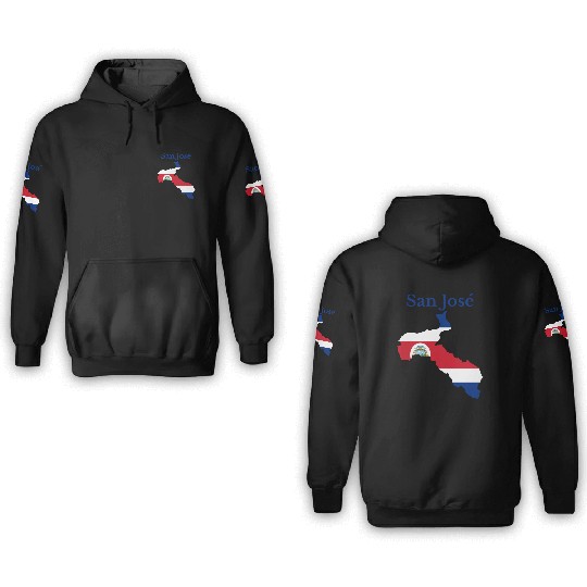 San Jose Province Costa Rica 3D Hoodies
