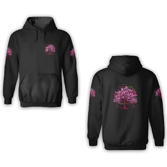 Japanese sakura tree gift retro cherry blossoms 3D Hoodies