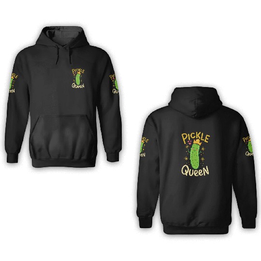 Pickle Queen Vegan Funny Cucumber Vegetable 3D Hoodies