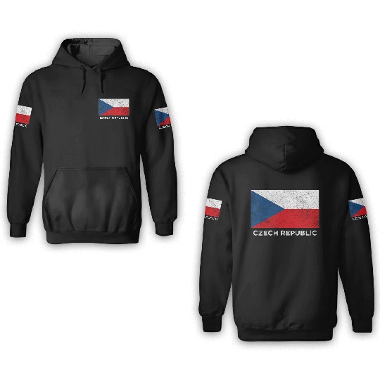 Czech Republic National Flag For 3D Hoodies