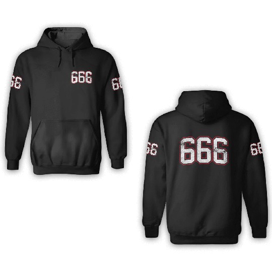 666 The Number of The Beast 3D Hoodies