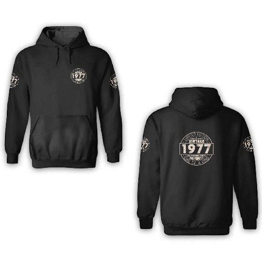 Vintage 1977 Birthday Gift 3D Hoodies