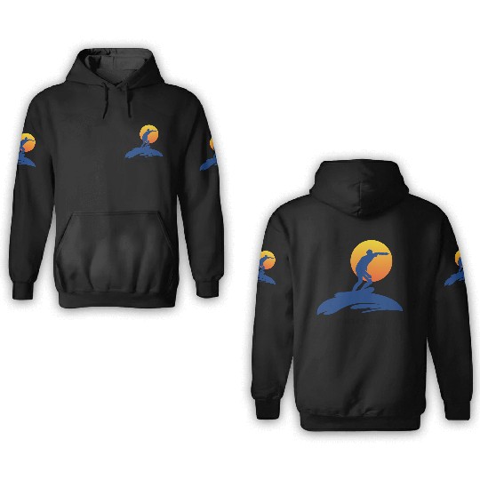Summer Adventures Surf Club 3D Hoodies