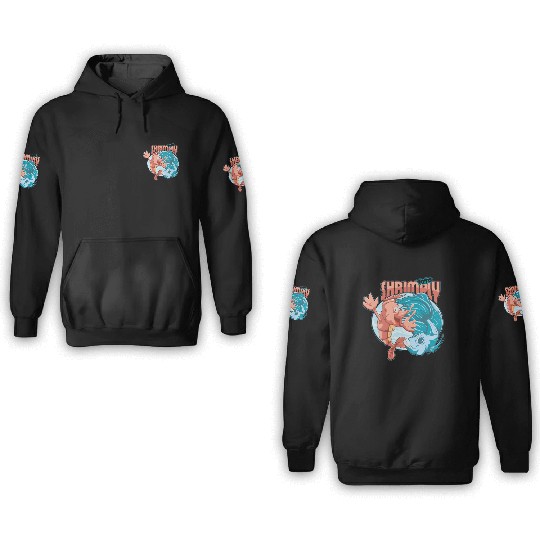 shrimp and catfish 3D Hoodies