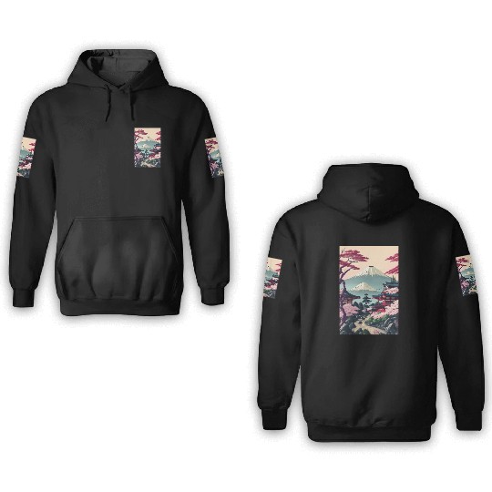 Asia Landscape Serene Mount Fuji 3D Hoodies