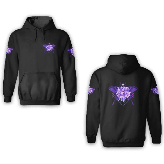 Peony Butterfly geometric tattoo 3D Hoodies