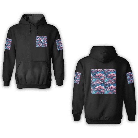 Anime Euphoria: Fantasy Cherry Blossom Dreamscape 3D Hoodies