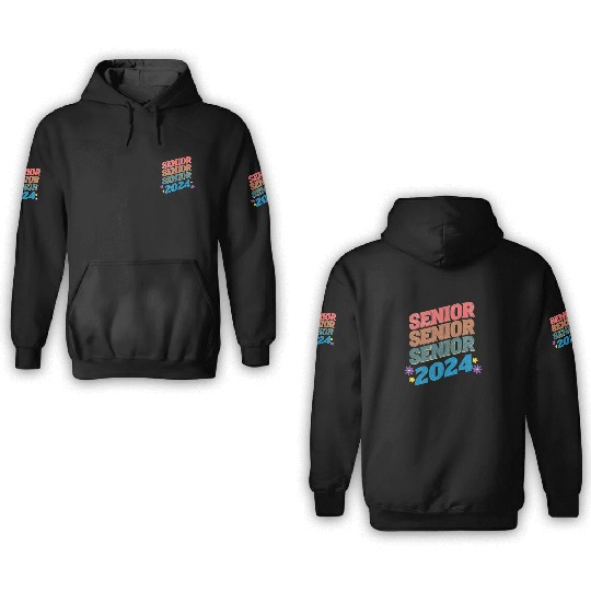 Groovy Senior 2024 Back To School Graduation Class 3D Hoodies