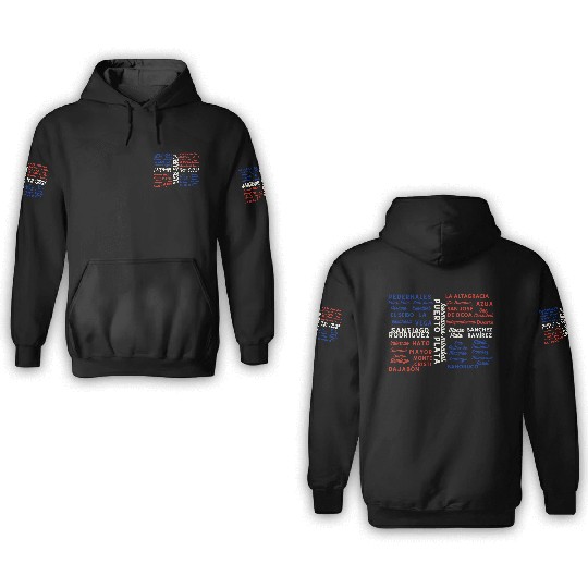 Dominican Cities: Provincias Dominican Republic 3D Hoodies