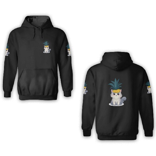 Pineapple cat 3D Hoodies