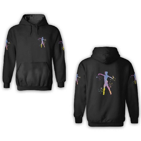 Ballet Dancer Colorsplash Man Ballerino 3D Hoodies