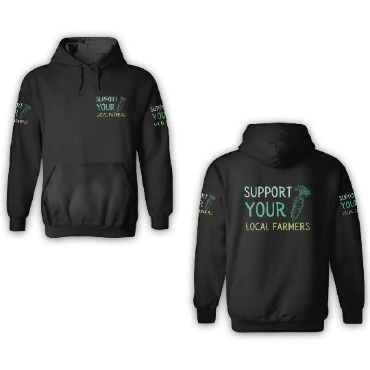 Support Local Farmers Carrot 3D Hoodies
