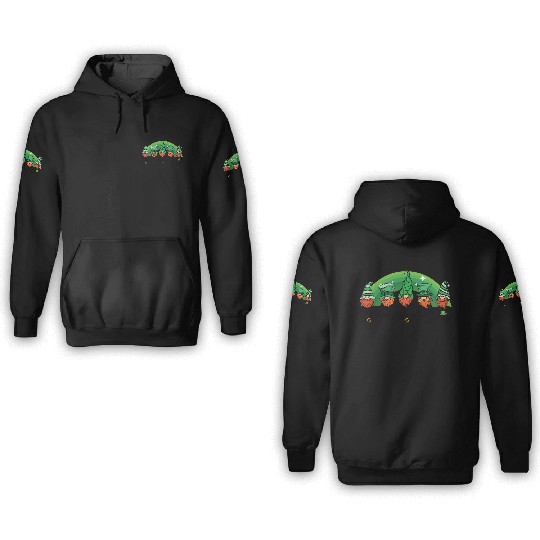Saint Patrick s Day Horseshoe Clover Shamrock 3D Hoodies