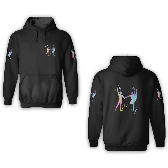 Ballet Dance Couple Woman Ballerina 3D Hoodies