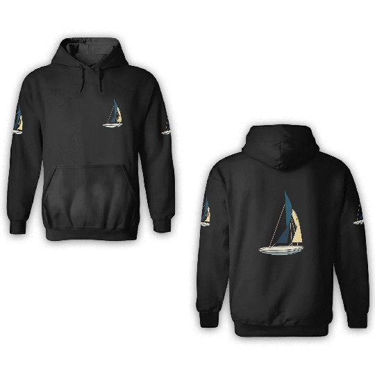 Sailing Yacht 3D Hoodies