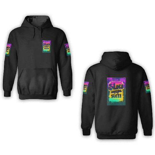 Vintage Grunge 3D Hoodies design with graffiti 1