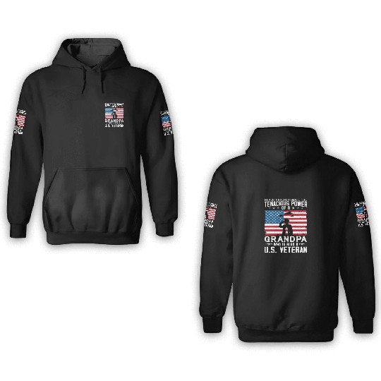 US Army Veteran Grandpa 3D Hoodies