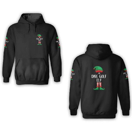 Disc Golf Elf Christmas Party Matching Family Grou 3D Hoodies