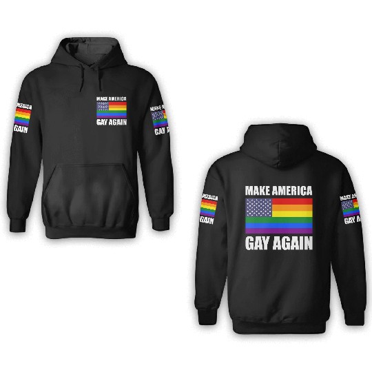 Rainbow LGBTQ American Pride Diversity Flag 3D Hoodies