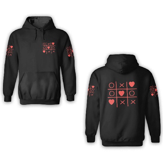 Cool Valentine s Day Criss Cross Heart 3D Hoodies