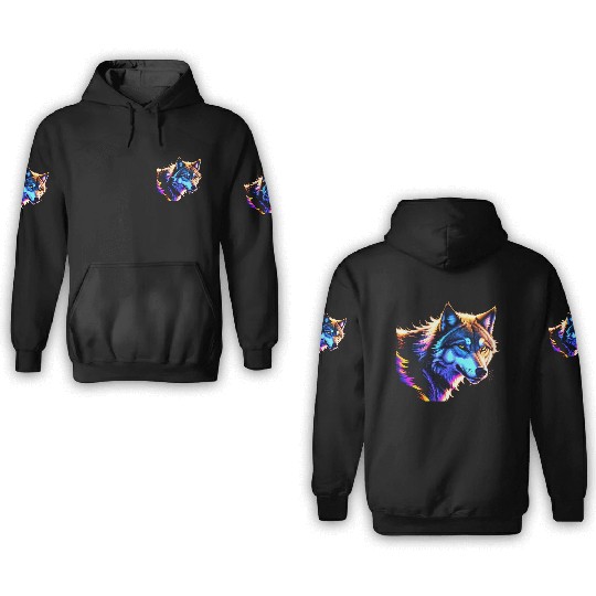 wolf Artwork | Majestic Fashions 3D Hoodies