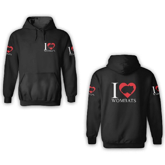 Wombat Love 3D Hoodies