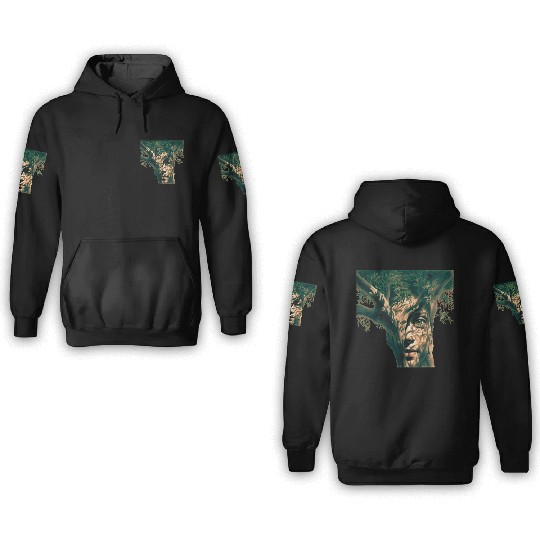 Olive tree and face 3D Hoodies