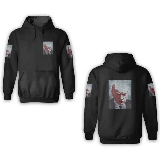 Donald Trump mugshot graffiti 3D Hoodies