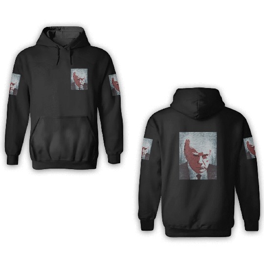 Donald Trump mugshot graffiti 3D Hoodies