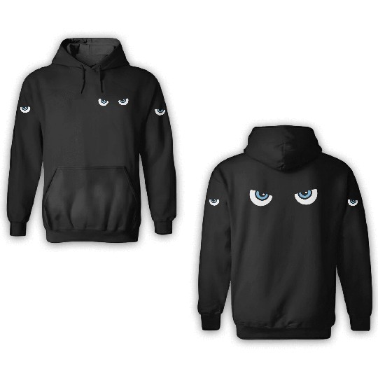 Black Cat Blue Eyes | Halloween Gift For Cat Lover 3D Hoodies