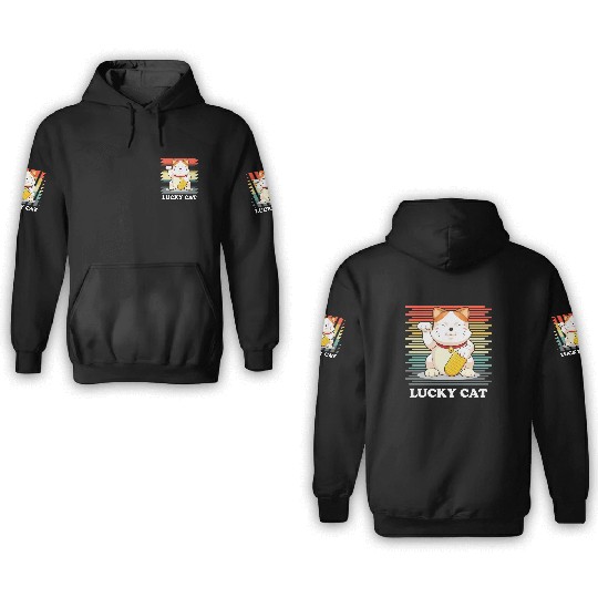 Lucky Cat - Maneki Neko 3D Hoodies