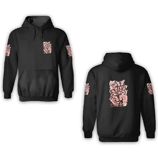 monarch butterfly 3D Hoodies