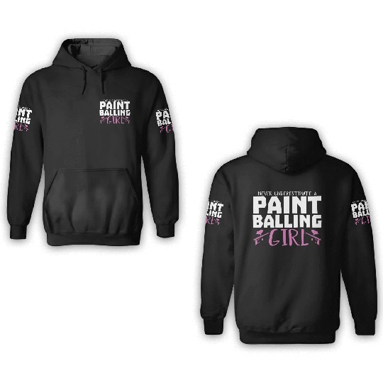 Paintball Girl Paintballer Speedball Camouflage 3D Hoodies