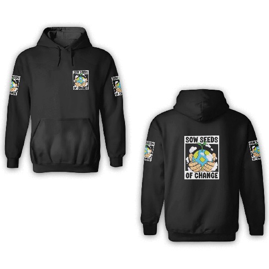 Climate Change Environmental Earth Day Planet 3D Hoodies
