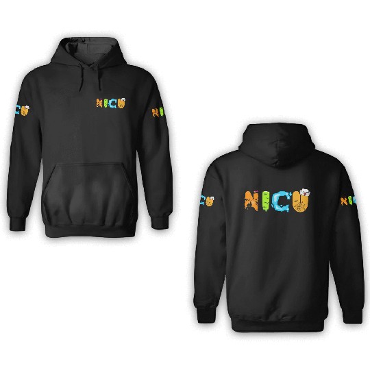 Cute NICU Halloween design 3D Hoodies