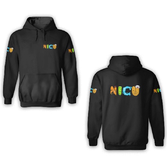 Cute NICU Halloween design 3D Hoodies