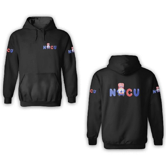 Cute NICU 4th of July Independence Day Design 3D Hoodies