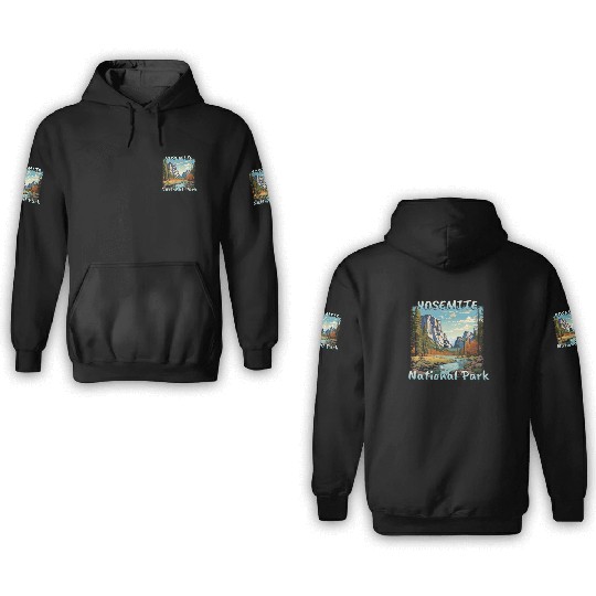 USA Yosemite National Park Sierra Nevada Colorful 3D Hoodies