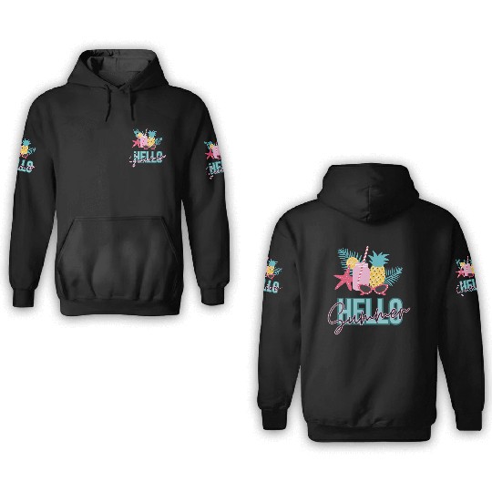 Hello Summer vibes 3D Hoodies